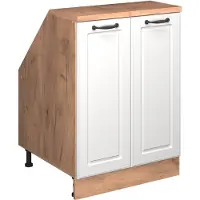 Vicco Mobile cucina sottotetto R-Line Bianco rustico 60 cm con 2 porte, corpio 60 cm profondità, Model 59999