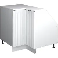 Vicco Mobile cucina angolare per sottotetto R-Line Ondulazione bianca 75.6 cm con 1 porta, corpio dell’armadio profondità 60 cm, Model 60682