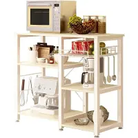 OEM Mobile da cucina a 5 cassetti - Organizzazione della cucina - Pezzo unico - Frassino e bianco - Metallo e legno - 90 x 40 x 83 cm