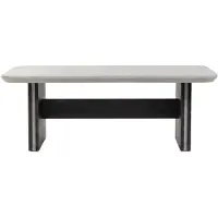 Xl Moebel Gmbh Tavolino bianco in stile industriale per interni moderni con struttura in legno