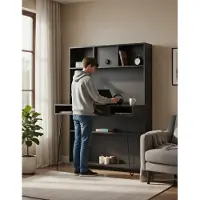 Xl Moebel Gmbh Scaffale da scrivania con cassetto e ripiani aperti dal design moderno