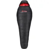 Alvivo Ibex 600 S Sacco a pelo in piuma (225 cm, nero/rosso)