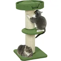 Youjia Albero per gatti 91 cm con letto per gatti, piattaforma in Lana verde