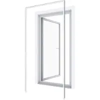 OEM Set di montaggio per zanzariera - Kit fai da te senza forature, bianco, 125 x 245 cm