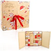 OEM Calendario dell'Avvento, calendario dell'Avvento, calendario dell'Avvento fai da te con 24 scatole regalo, per decorazioni natalizie, idee regalo a sorpresa (giallo)
