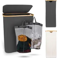 OEM Grande lavabo da vasca pieghevole a 2 vasche - Formato XXL - 145 litri - Grigio-marrone