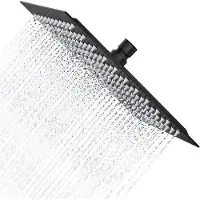 OEM Soffione a pioggia in acciaio inossidabile, 30 x 30 cm, nero, con 144 ugelli
