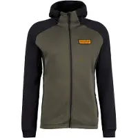 Ajungilak Stretch Hooded ML Jacket Giacca in pile Uomo (M, marrone/nero)