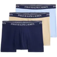 Ralph Lauren per uomo. 714830299209 Set 3 boxer di cotone elasticizzato blu marino, blu (XXL), Homewear, Multicolore