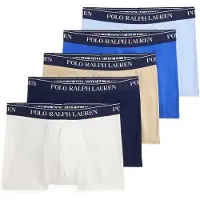 Ralph Lauren per uomo. 714864292027 Set 5 boxer classici in cotone elasticizzato multicolore (L), Homewear
