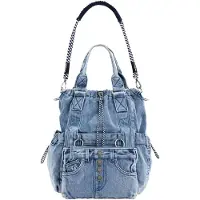 Desigual , zaino multiposizione in denim, Donna, Cotone, Blu, U