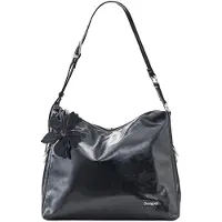 Desigual , Borsa grande effetto pelle, Donna, Poliuretano, Nero, U