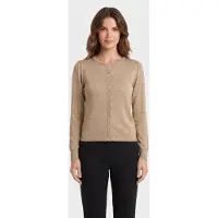 Summum Woman Cardigan Lurex Knit Sesame Taglia: M | Cardigan Outlet | Donna
