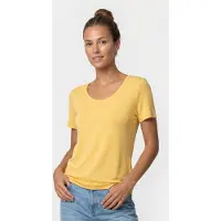 Summum Woman U-neck Top Fine Viscose Yellow Taglia: XS | Maglie Sportivi Outlet | Donna | Giallo
