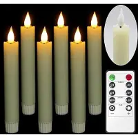 OEM 6 lampade da tappeto a LED senza fiamma, telecomando, alimentazione a batterie, luce 3D, per soggiorno, feste, decorazioni, decorazioni da tavola.