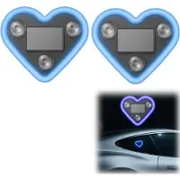 OEM Set da 2 luci LED solari - Luci d'atmosfera impermeabili IP65 con diverse modalità - Illuminazione romantica per auto ed esterni (blu)