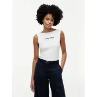 Tommy Hilfiger Slim Boat Neck Tank Top Ecru Taglia: L | Canottiere Outlet | Donna | Marrone