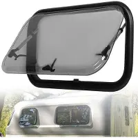 OEM Finestre per roulotte - Ventilazione e privacy - Tenda parasole - 500x450 mm - Nero