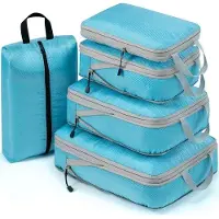 OEM Set di 5 contenitori a compressione Reis Organizer (azzurro)