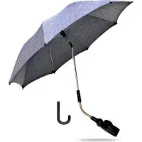 OEM Ombrellino universale, protezione UV per passeggini e seggiolini, Ø 73 cm, colore grigio chiaro, per tubi rotondi e ovali