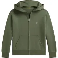 Ralph Lauren per ragazzo. 323A95762003 Felpa in maglia doppia con cerniera verde ((L) 10/12Años= 150/161cm), Casual, Cotone, moda per b