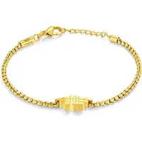 Police Bracciale Alla Moda In Acciaio Placcato Oro Revelry Peagb0033302 — Bracciale