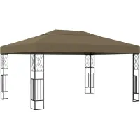 Syfax Gazebo 3x4 m Grigio Talpa in Tessuto