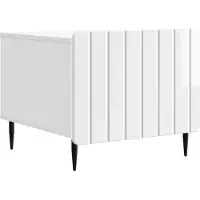 Syfax Tavolino da salotto con cassetto Bianco Lucido 49 x 50 x 42 cm