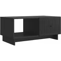 Syfax Tavolino da salotto Nero 90 x 50 x 40 cm Legno ingegnerizzato