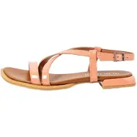 Art per donna. 1200111AX003_ESP Sandali in pelle Bergamo 2001 Arancione (38), Basso, 1 a 3 cm, Fibbia, Casual