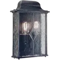 ELSTEAD Applique Wexford WX7, nero-argento/trasparente, IP23