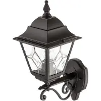 ELSTEAD Applique da esterno Norfolk NR1, nero/trasparente, IP43
