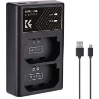K&F Concept NP-FZ100 Caricabatterie doppio USB-C