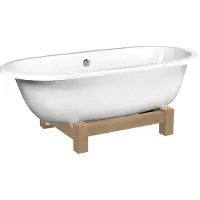 Hak Handelsagentur Koch Vasca da bagno freestanding MATRIX W 175 x 80 x 46 cm, struttura in legno di rovere chiaro