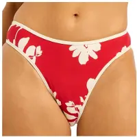 Seafolly Mayflower High Leg Pant Parte inferiore bikini Donna (40, fuchsia/bianco)
