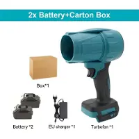 StarTech.com Soffiatore a batteria - Soffiatore elettrico per foglie - Flusso d'aria di 200 m/s - Soffiatore portatile - Asciugatore automatico - 18V, 2 batterie
