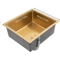 OEM Lavello da cucina, acciaio inossidabile 201, funzione fonoassorbente, dorato
