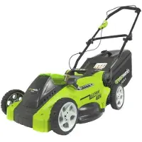 Greenworks G40LM41 Tosaerba a spinta Batteria Nero, Verde