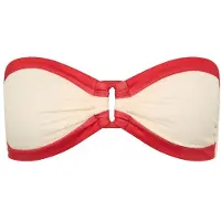Seafolly Band Wave Trim Front Bandeau Parte superiore bikini Donna (40, rosso)