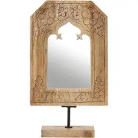 Marrakesch Orient & Mediterran Interior Specchio decorativo di Boho per il trucco Akaash Specchio di legno per il trucco -2-