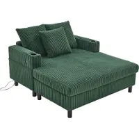 Aiorber Spaziosa chaise longue reclinabile con LED, USB, portabicchieri, rivestimento in velluto ed elevato comfort - ideale per il soggiorno e la camera da letto - Disponibile multicolore
