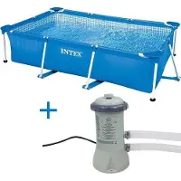 OEM Piscina con struttura in metallo, dimensioni 300x200x75 cm, inclusa pompa filtrante a 12V