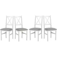 LeafDesign Set di sedie da pranzo - 4 pezzi Nilo 12, bianco, soro 90