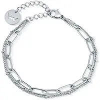 Vuch doppio bracciale fashion in acciaio Vovia Silver