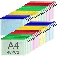 OEM Cartelle portadocumenti in plastica a rete con chiusura a cerniera per formato A4