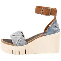 Art per donna. 12085S1H7003_0MU Sandali blu Catania 2085S (38), Tessuto, 8 a 10cm, Fibbia, Casual