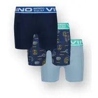 Vingino Boys B-so26 Sea 3 Pack Boxer Dusk Blue Taglia: XXS | Biancheria Intima Outlet | kids | Blu