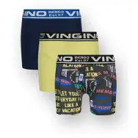 Vingino Boys B-so26 Color 3 Pack Boxer Dark Blue Taglia: S | Biancheria Intima Outlet | Unisex | Blu