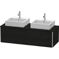 Duravit XSquare Meuble sous-vasque sur console suspendu, pour deux vasques, 4 tiroirs, 1400x400x548mm, XS4916B1616, XS4916B1616