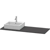 Duravit Console XSquare, 1 découpe à gauche, 1400x16x550mm, XS060GL8080, XS060GL8080